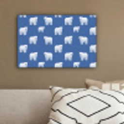 IJsbeer - Patroon - Blauw canvas 2cm klein 34 -sfeer3