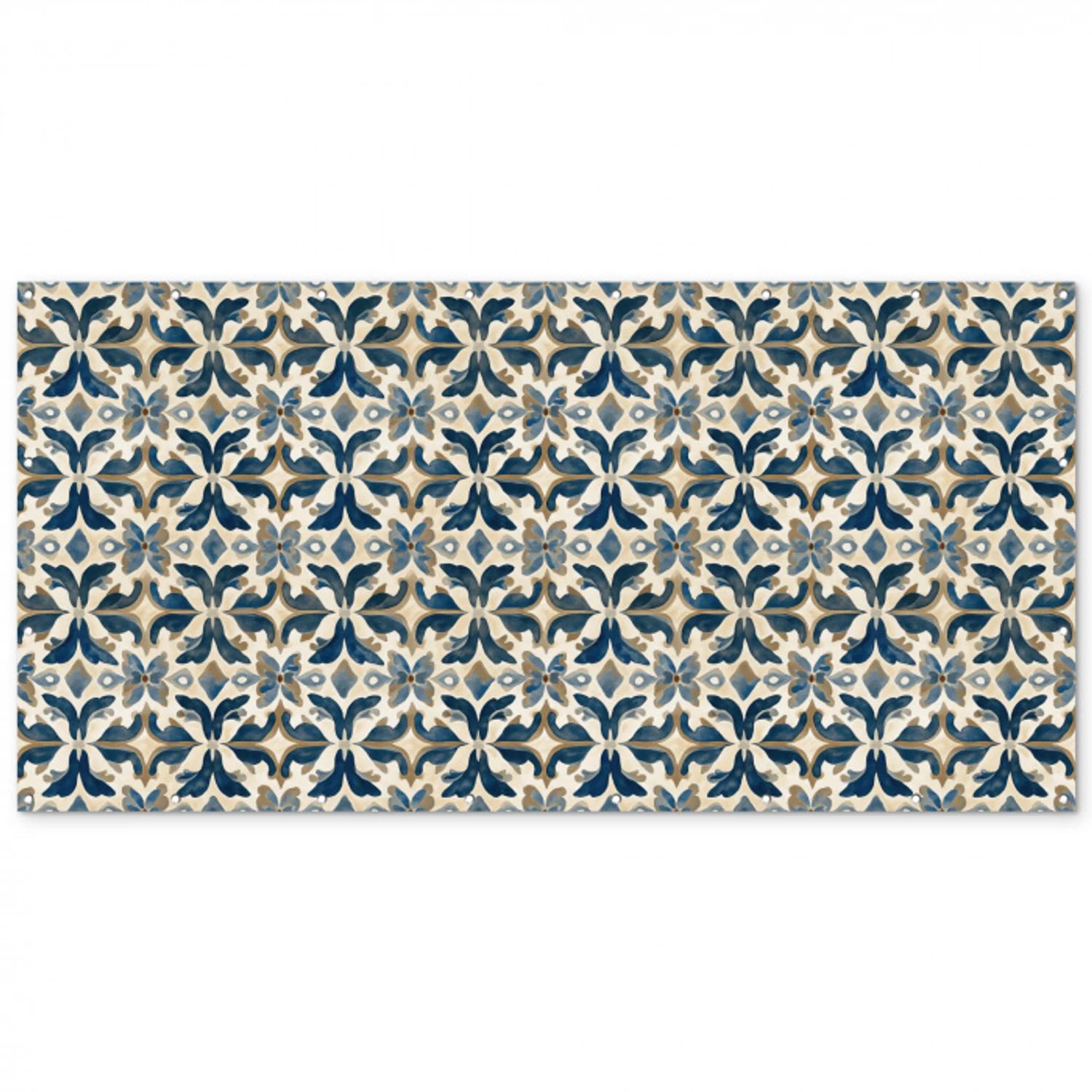 Tegel - Patroon - Blauw - Beige Balkonbeschermer Duitsland klein 596 -zz_3d