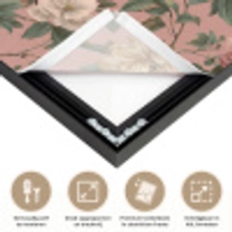 Bloemen - Klassiek - Roze Textielframe zwart klein 947 -USP_feed_closeupNL