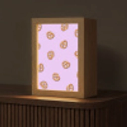 Pretzels - Eten - Paars Light Box met kabel (Tafellamp) klein -z3d_website