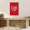 Rood - Hart- Tekst - Valentijn aluminium wit klein -sfeer3