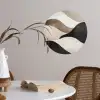 Golven - Abstract - Beige Wandcirkel behangsticker klein -sfeer3
