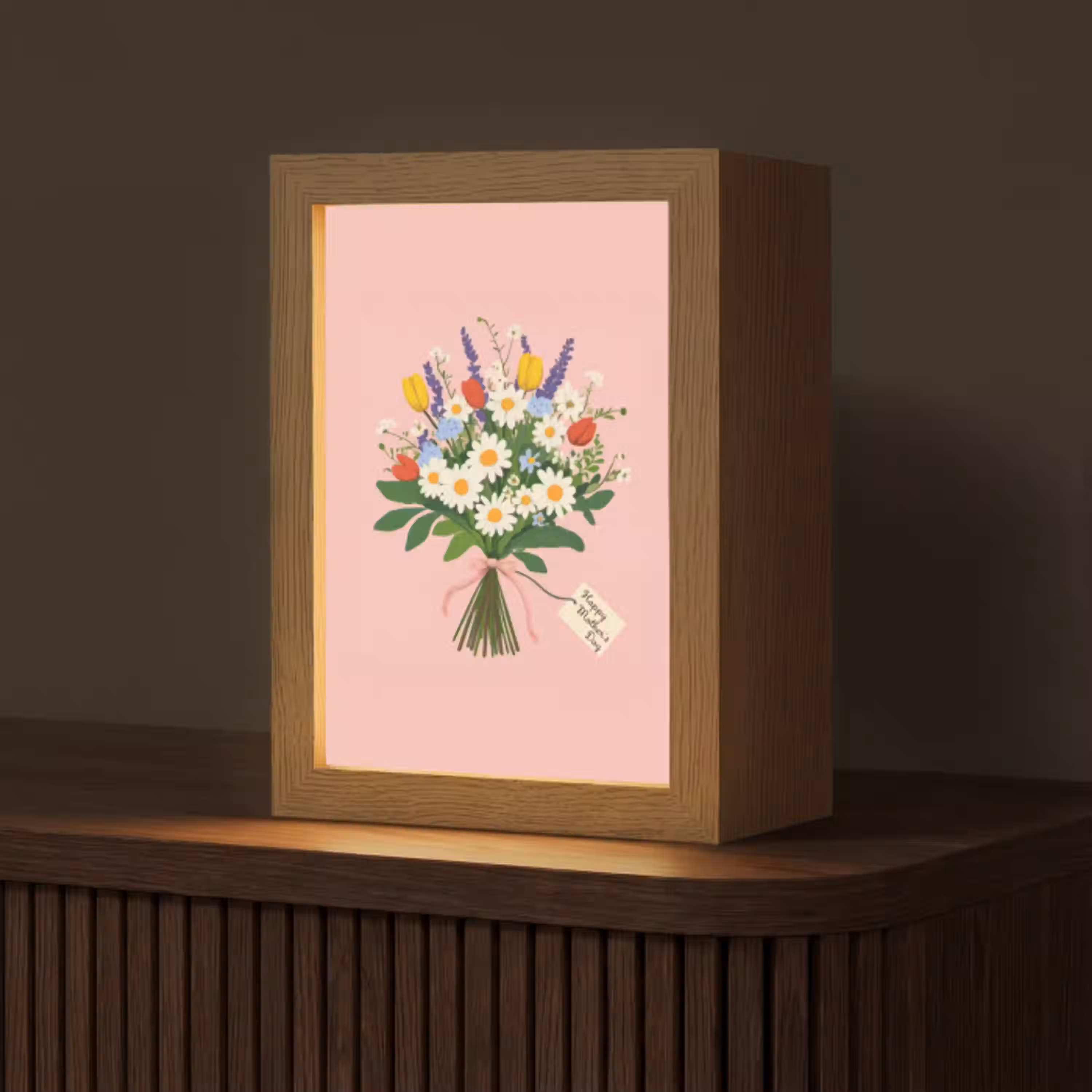 Bloemen - Lint - Kaartje Light Box met kabel (Tafellamp) klein -z3d_website