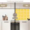 Mozaïek - Vintage - Geel - Patronen keuken achterwand 2 middel 871 -voor-na2_NL