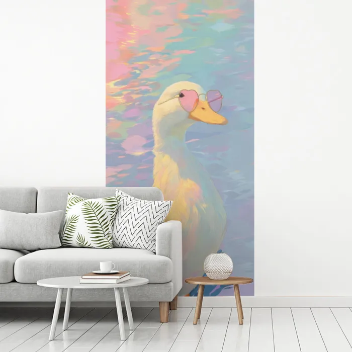 Eend - Zonnebril - Water fotobehang vinyl groot -woonkamer