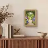 Doorkijk - Poort - Hortensia - Bloementuin Light Box met kabel (Tafellamp) klein -sfeer2