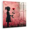 Graffiti - Meisje - Roze - Street art - Roos - Banksy plexiglas 5mm klein -zzzproduct_nieuw
