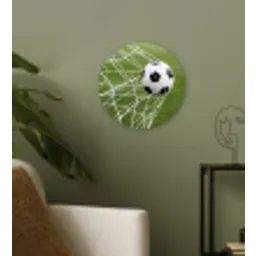 Voetbal - Goal - Net - Sport Wandcirkel kunststof plaat 5mm dik klein -sfeer3