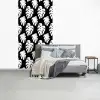 Monstera - Silhouetten - Tropisch - Wit fotobehang vinyl groot 64 -slaapkamer