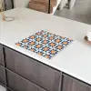 Traditioneel - Tegel - Oranje Inductie beschermer vinyl 3mm middel 274 -sfeer8