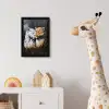 Luipaard - Oranje - Wit - Gras fotolijst zwart zonder passe partout klein -usfeer4_kinderkamer