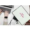 Focus - Beige - Roze - Smiley laptophoes neopreen klein -bureau