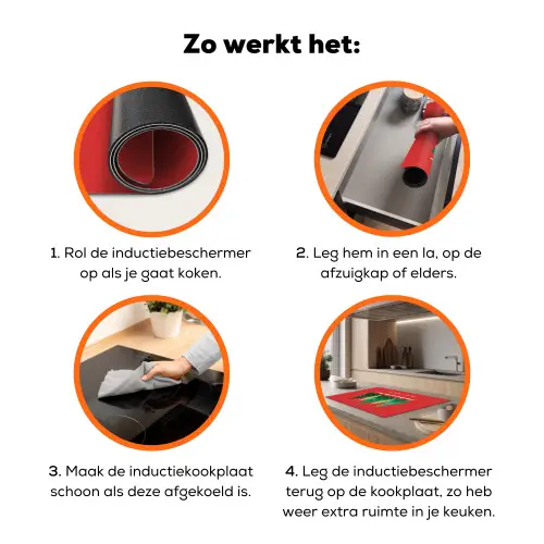 Minimalistisch - Kerstbomen - Rood - Sneeuw Inductie beschermer vinyl 3mm klein -zzzzzzz-td-werking