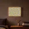 Groen - Retro - Hartjes - Patroon Light Box met batterij (Wandlamp) middel 907 -sfeer4