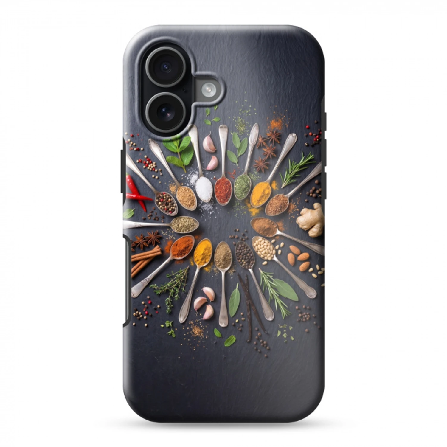 Kruiden - Lepels - Culinair - Kleurrijk - Sfeervol Toughcase MagSafe Apple iPhone 17 klein -3d