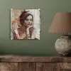 Vrouw - Verflook - Portret - Modern plexiglas 5mm klein -sfeer3