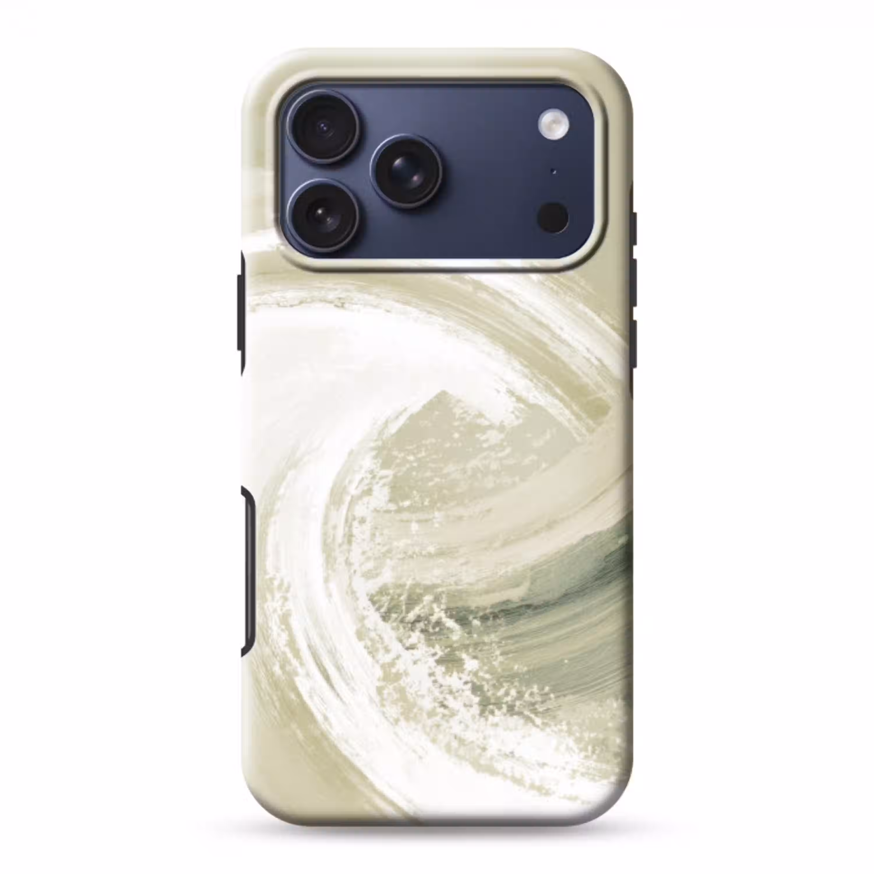 Abstract - Penseelstreken - Golven - Groen Toughcase MagSafe Apple iPhone 17 Pro Max klein -3d