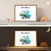 Vliegtuig - Blauw - Kinderen - Jongens Light Box met batterij (Wandlamp kind) middel -sfeer3_kind