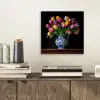 Tulpen - Kleuren - Hout - Vaas aluminium wit klein -sfeer1