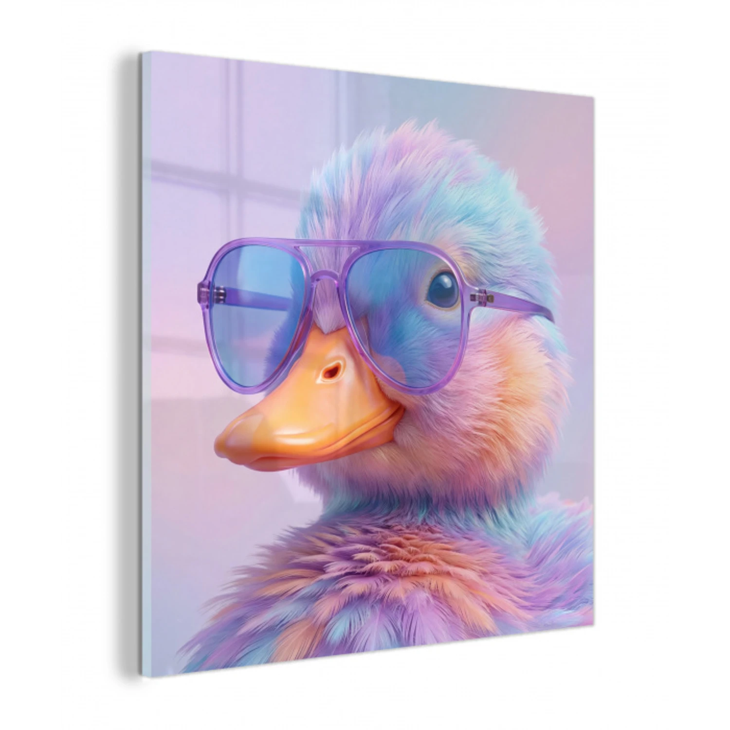 Eend - bril - Pastel plexiglas 5mm klein -z3d