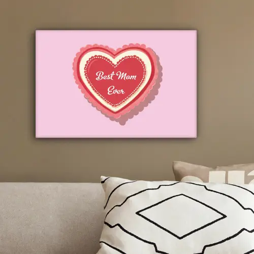 Tekst - Hartje - Moeder - Roze canvas 2cm klein -sfeer3