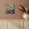 Kat - Kleurrijk - Oranje - Blauw plexiglas 5mm klein -sfeer5