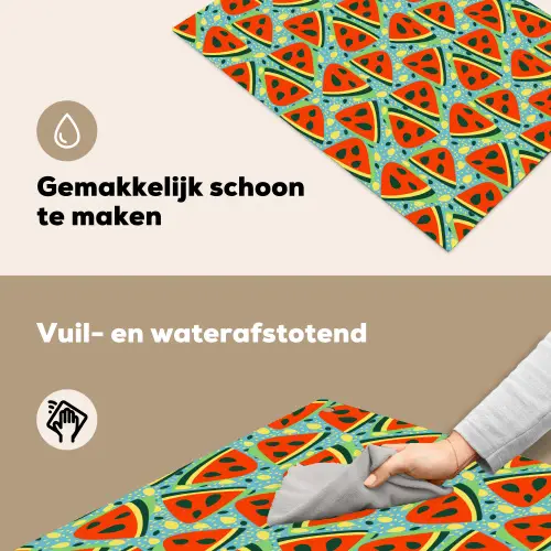 Watermeloen - Zomers - Fruit Inductie beschemer met haakjes klein 777 -ky-schoon-nl