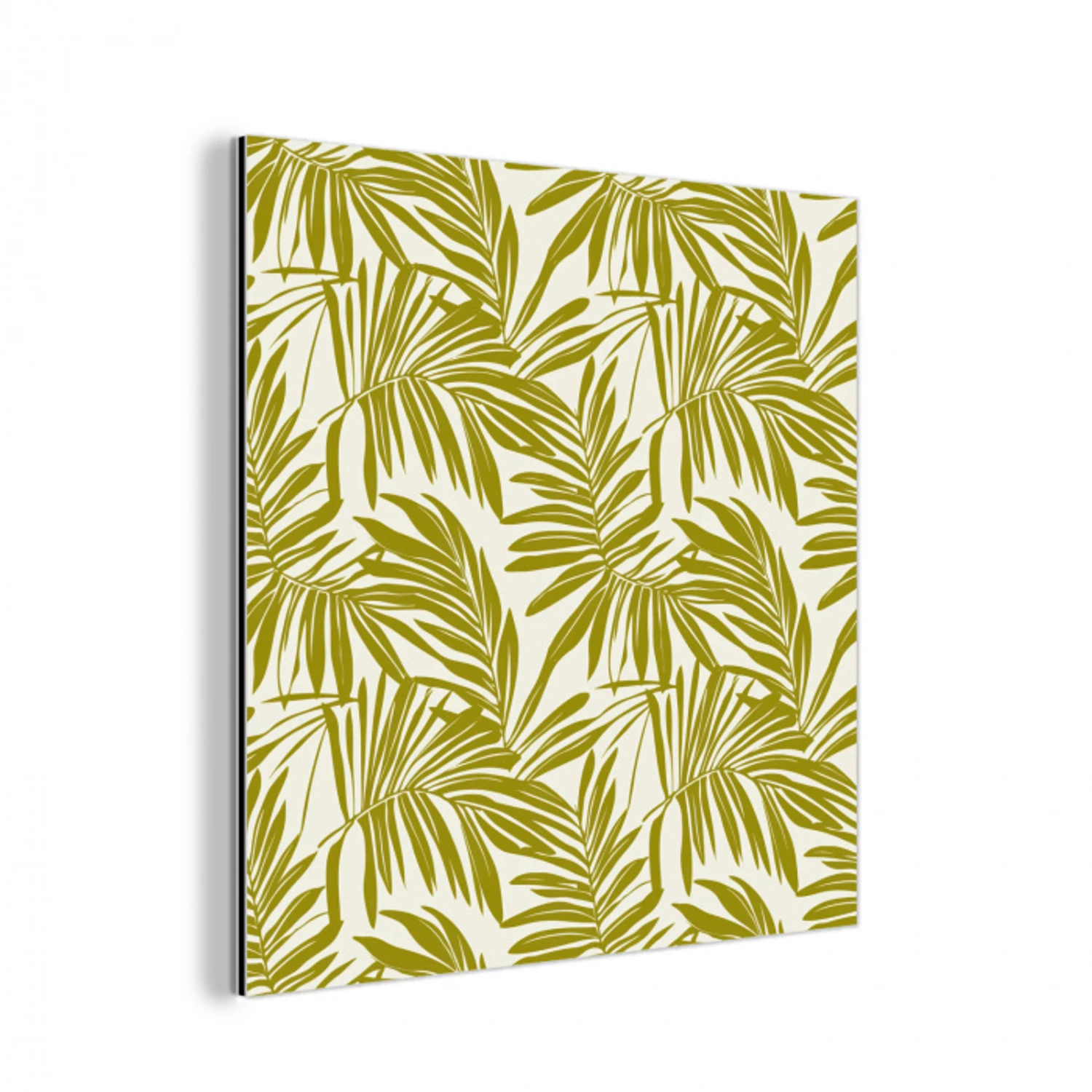 Palmblad - Patroon - Groen aluminium wit klein 46 -3d