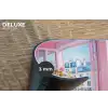 Pink - City - Bloemen Placemat vinyl groot -closeup