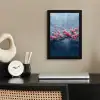 Bloesem - Bloem - Roze - Tak fotolijst zwart zonder passe partout klein -sfeer1