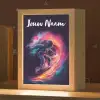 Astronaut - Ruimte - Surfen - Kleurrijk Light Box met kabel (Kinderlampje) klein -zzz_3d_website