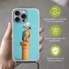 Papegaai - Koksmuts - Grappig - Vogel Hoesje iPhone 16 Pro Max met koord klein -sfeer2_NL