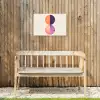 Abstract - Cirkels - Paars Tuinposter op houten frame 2 cm dik klein -sfeer4