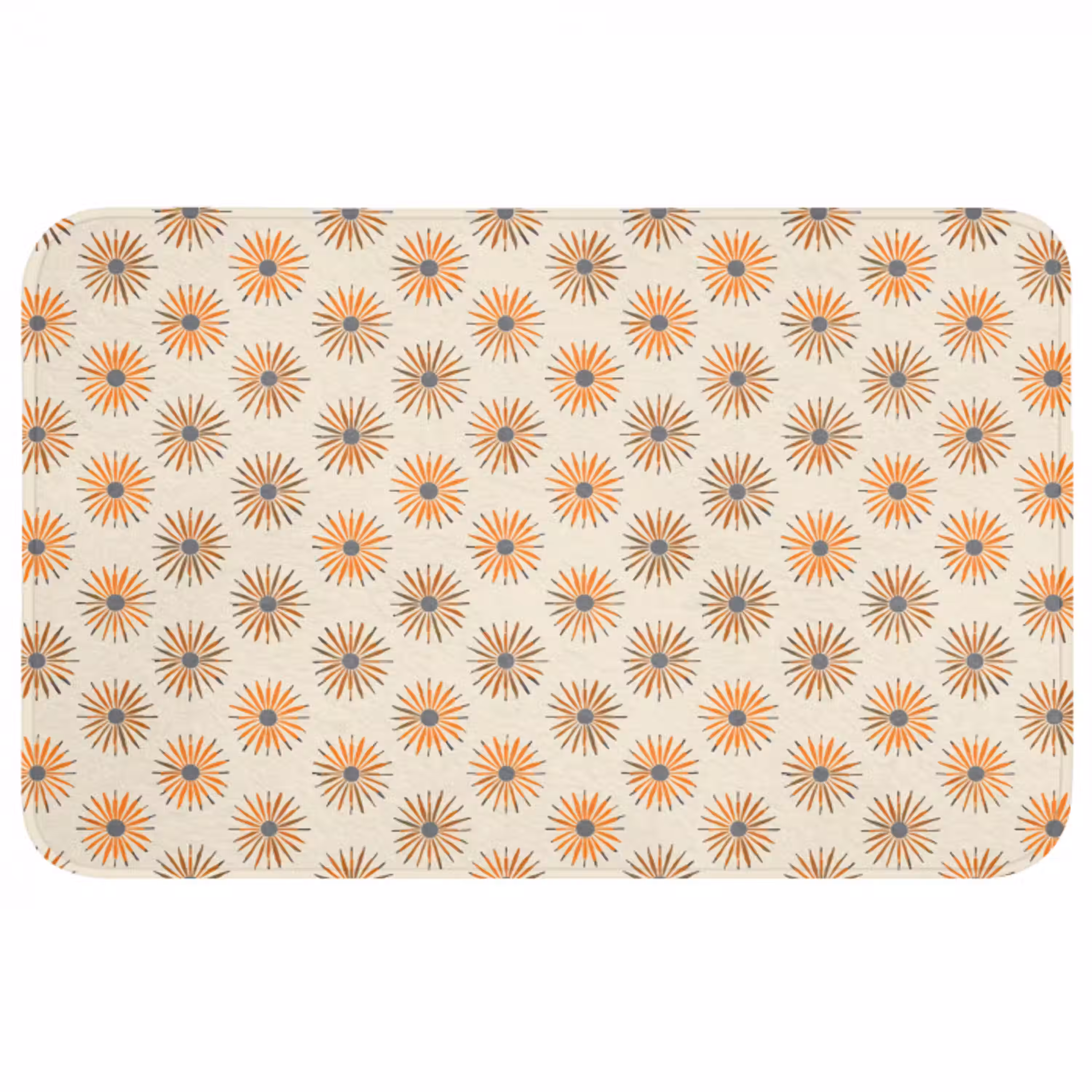 Madelief - Patroon - Oranje Badmat middel 997 -3d