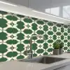 Tegel - Klassiek - Groen keuken achterwand 2 middel 871 -3d_schuin
