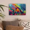 Koraal - Schildpad - Abstract - Water canvas 2cm klein -sfeer1