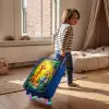 Giraf, olifant en aapje in het bos Kinderkoffer - Blauw klein -sfeer1