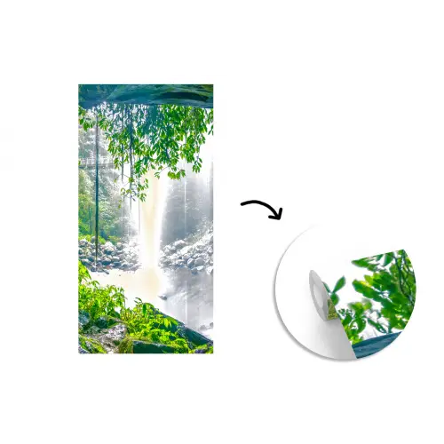 Jungle - Regenwoud - Water - Waterval - Planten fotobehang vinyl groot -3d