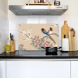 Bloemen - Vogels - Bloemen Inductie beschemer met haakjes klein -sfeer2