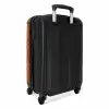 Koraalrood slangenhuid met symmetrische schubstructuur NBS - Handbagage koffer - Volwassenen Unisex middel -achterkant