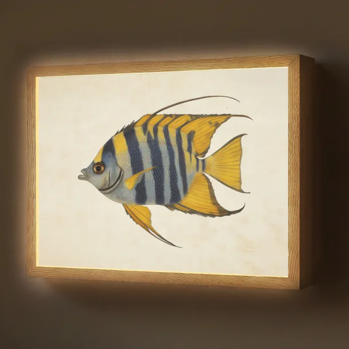Vis - Sierlijk - Vinnen - Illustratie Light Box met batterij (Wandlamp) middel -z3d_website