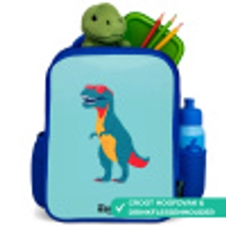 Dino - Dier - Zonnebril Kinderrugzak - Blauw middel -inhoud_NL