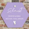 Effen - Lila - Sierlijk Naambord Hexagon klein -sfeer2