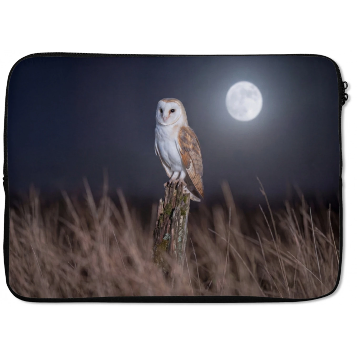 Kerkuil - Maan - Nacht laptophoes neopreen klein -zkaufland3dotto