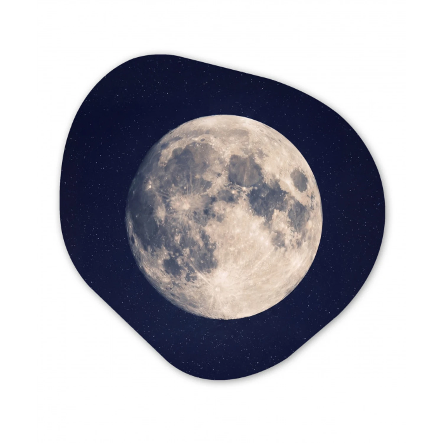 Ruimte - Maan - Kosmos Wandcirkel Organisch Forex 3mm klein -3d