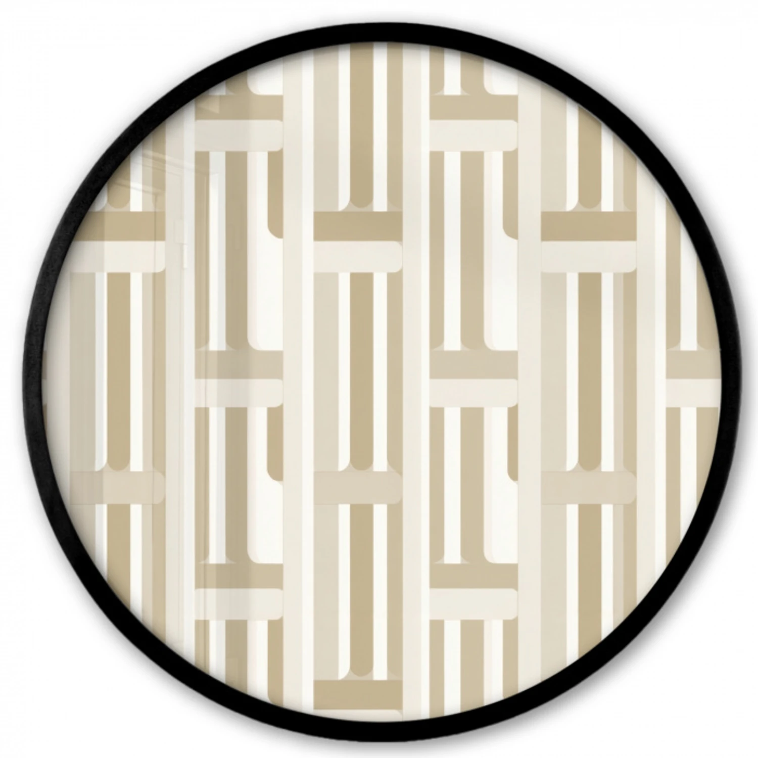 Modern - Geometrisch - Beige Fotolijst rond zonder passe partout klein 856 -3d