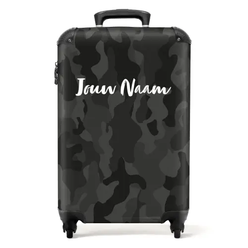 Groene camouflage print NBS - Handbagage koffer - Kinderen Unisex middel -productfoto_recht