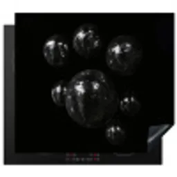 Discoballen - Minimalistisch - Zwart Inductie beschermer vinyl 3mm middel -3d