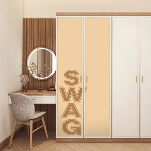 Swag - Bruin - Beige deurposter klein -sfeer3