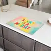 Quote - Lucky - Regenboogkleuren Inductie beschermer vinyl 3mm klein -sfeer8